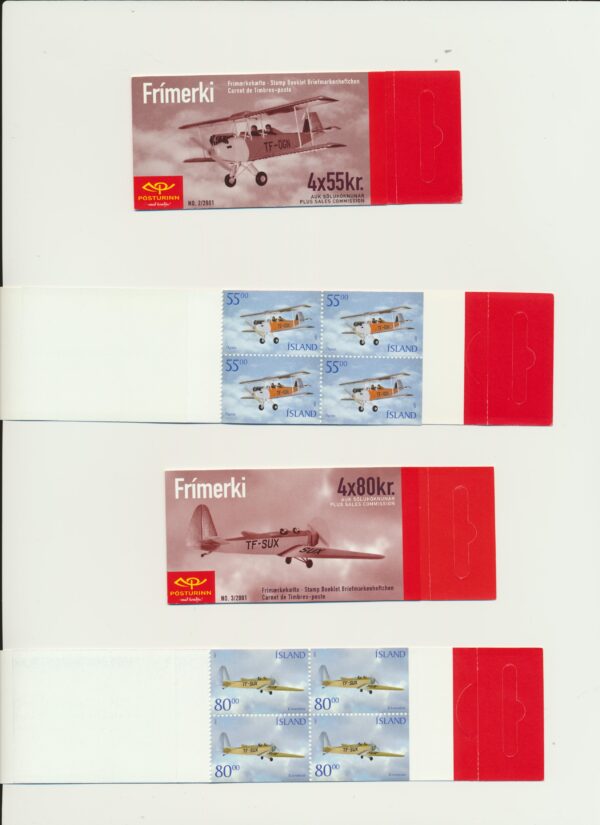 Iceland-booklet-issued- 2001-Nh-Mint. Facit H-54 and 55