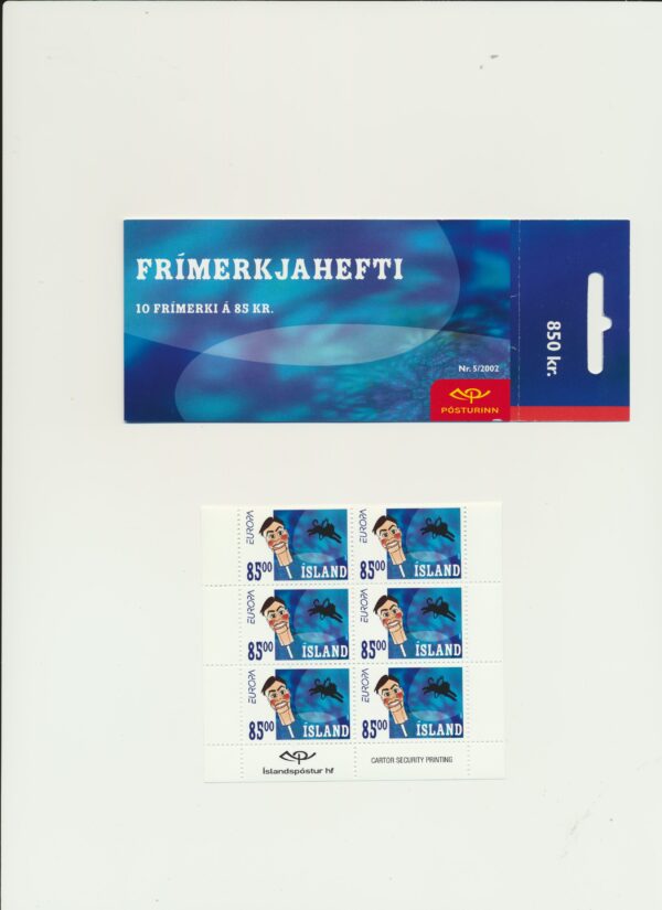 Iceland-booklet-issued- 2002-Nh-Mint. Facit H-63