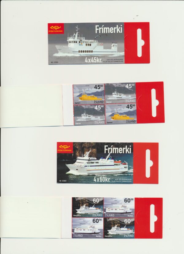 Iceland-booklet-issued- 2003-Nh-Mint. Facit H-66 and 67