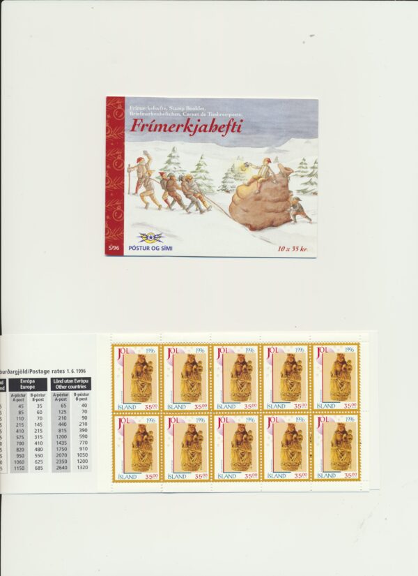Iceland-booklet-issued-1996-Nh-Mint. Facit H-35