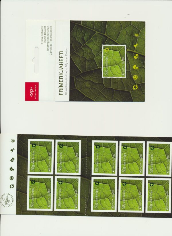 Iceland-booklet-issued- 2011-Nh-Mint. Facit H-108