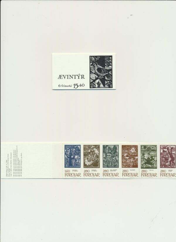 The Faroes-booklet-issued-  1984-Nh-Mint. Facit HA 3