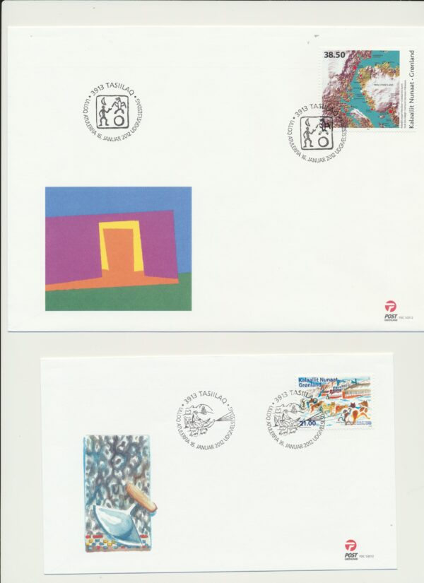 Greenland FDCs  issued 2012 on FDC covers. no Blocks. - Image 9