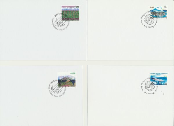 Greenland FDCs  issued 2012 on FDC cards. no Blocks. - Image 6
