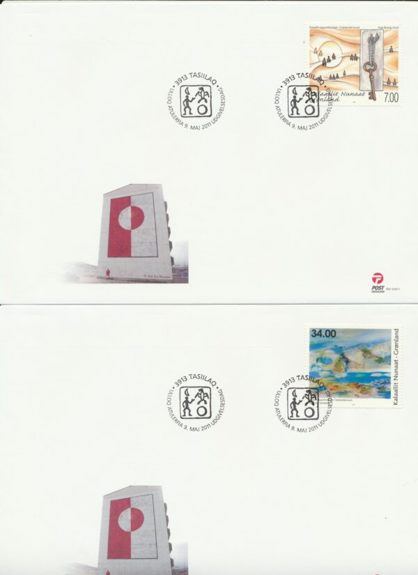 Greenland FDCs issued 2011 on FDC  covers. no Blocks. - Image 7