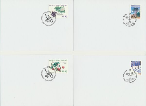 Greenland FDCs issued 2011 on FDC cards. no Blocks. - Image 6