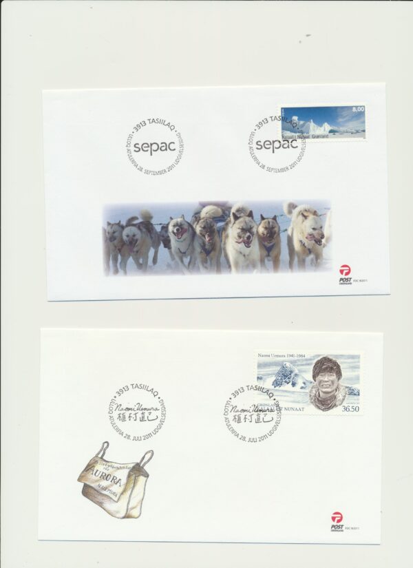 Greenland FDCs issued 2011 on FDC  covers. no Blocks. - Image 3