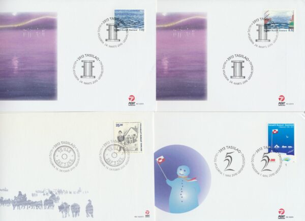 Greenland FDCs issued 2010 on FDC covers. no Blocks. - Image 4