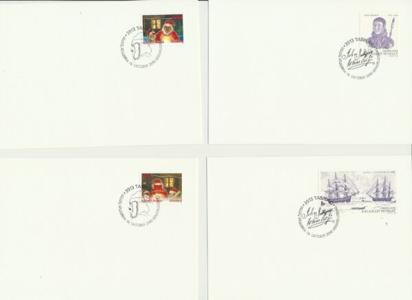 Greenland FDCs issued 2010 on FDC cards. no Blocks. - Image 2