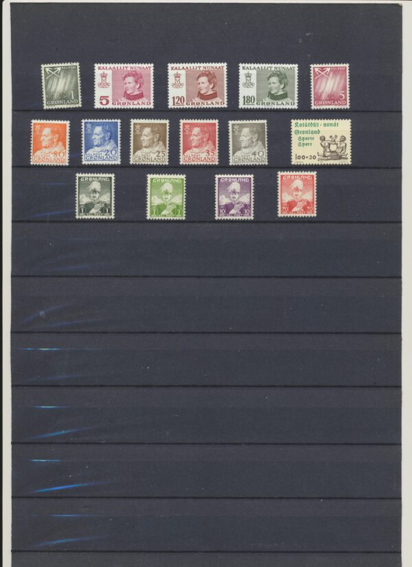 Greenland  100 Different NH Mint stamps. Many high values. Very fine. - Image 3
