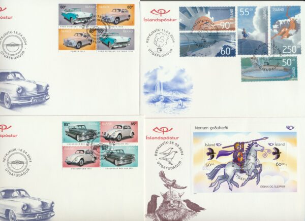 Iceland FDCs  all issued in 2004.