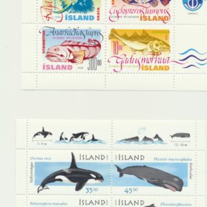 Two Sheetlets Blocks of Fishes and Whales. NH Mint.