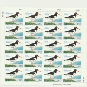 Faroe Islands  Set of full sheets of Birds from 1977. NH Mint