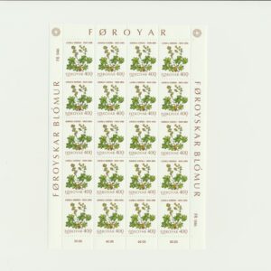 The Faroes  Full set of 5 in whole sheets  Flowers NH Mint.