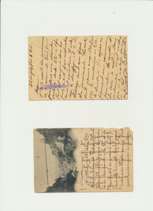 Switzerland - Suisse - two Carte Postale from 1896-9. All used with full letter. - Image 2