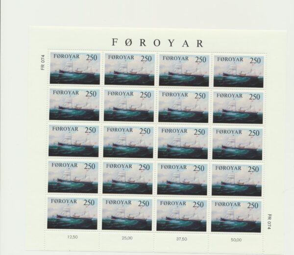 The Faroes Full set of 3 in whole sheets Ships Wessels  NH Mint. - Image 3